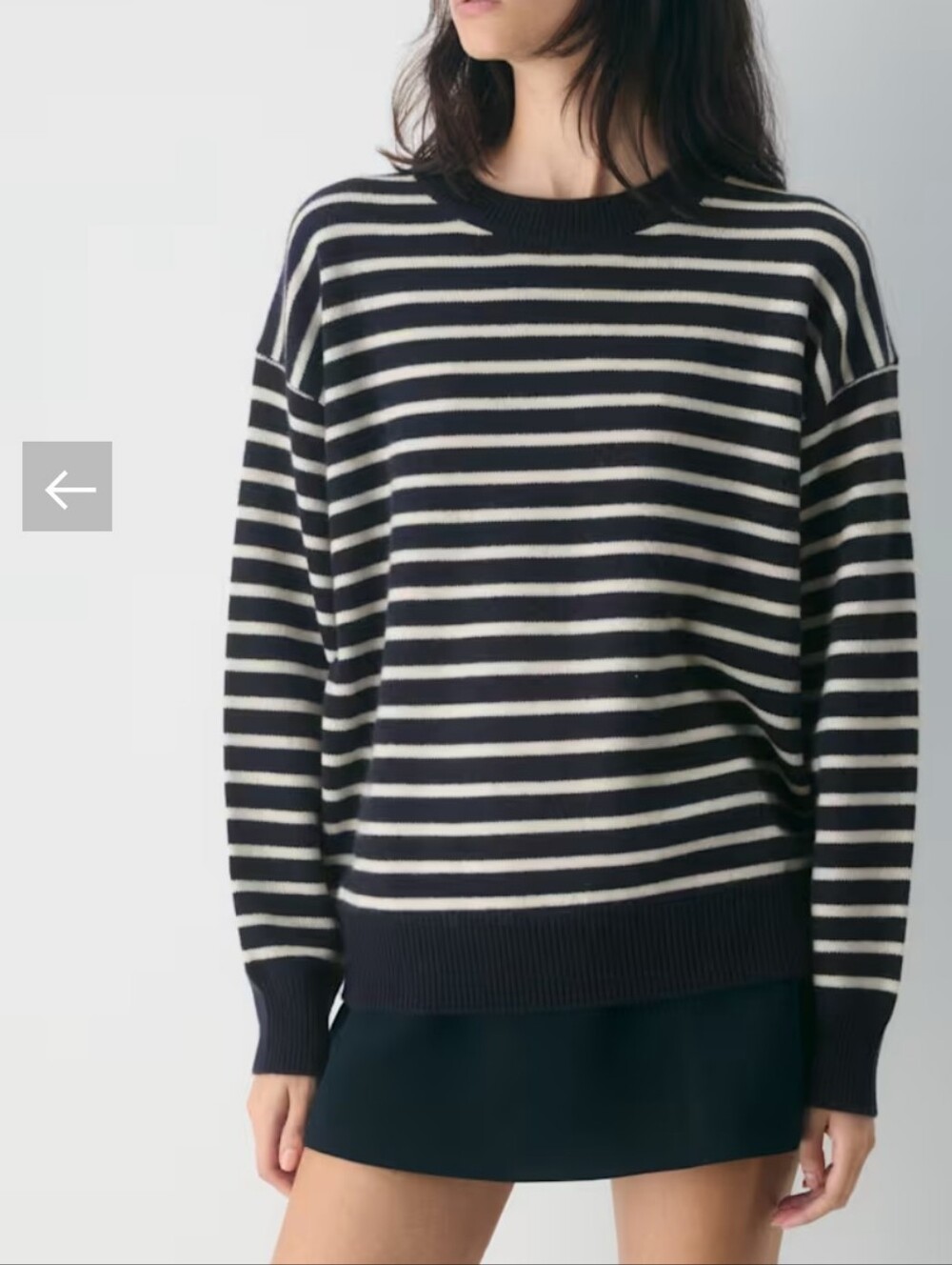 OAK + FORT, Striped Crewneck Sweater